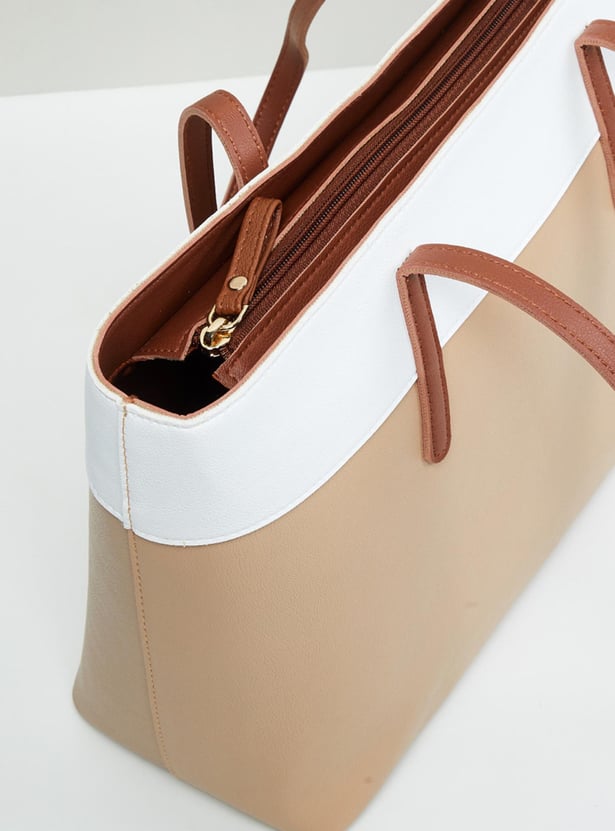 MAX Women Colorblocked Tote Bag