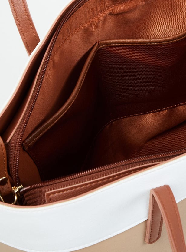 MAX Women Colorblocked Tote Bag