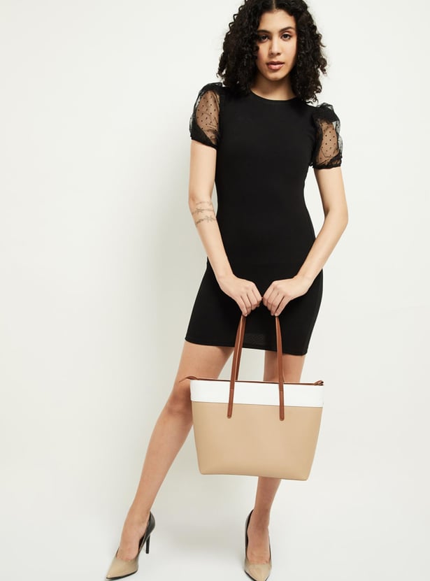 MAX Women Colorblocked Tote Bag