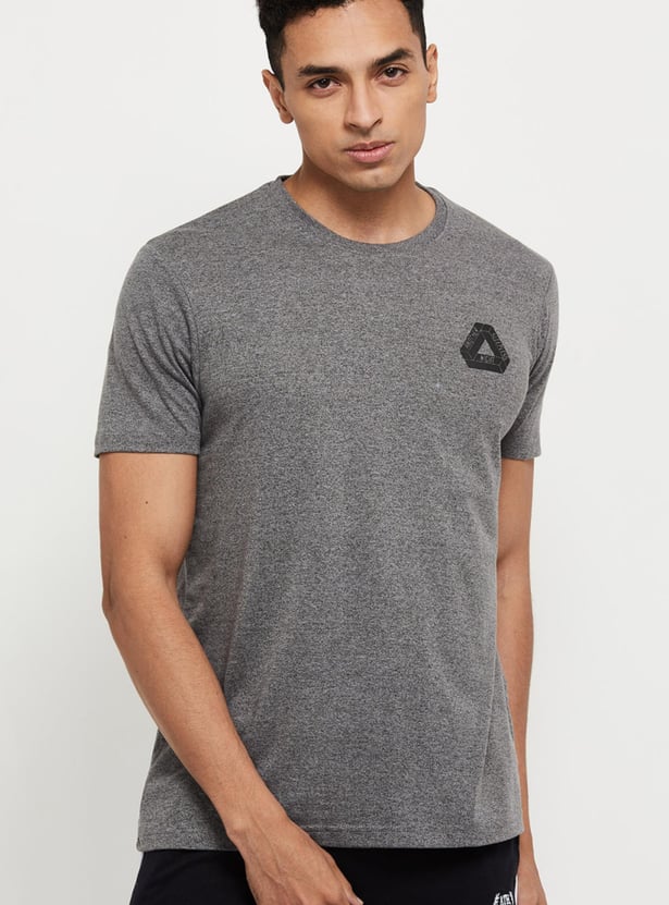 Men Solid Crew Neck Lounge T-shirt