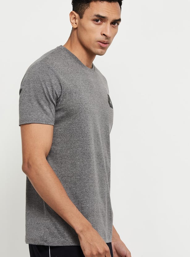 Men Solid Crew Neck Lounge T-shirt