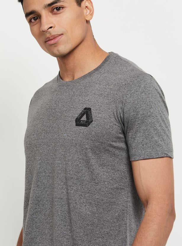 Men Solid Crew Neck Lounge T-shirt