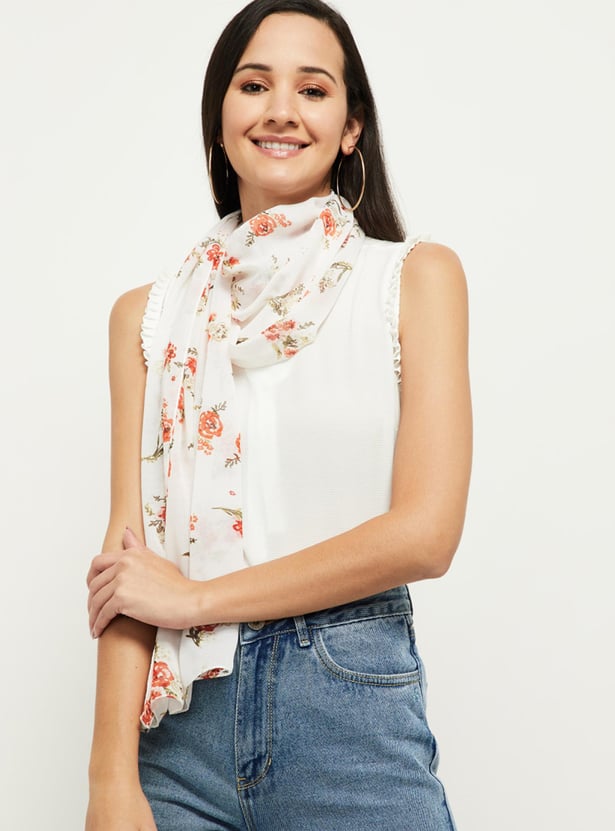 MAX Women Floral Printed Scarf