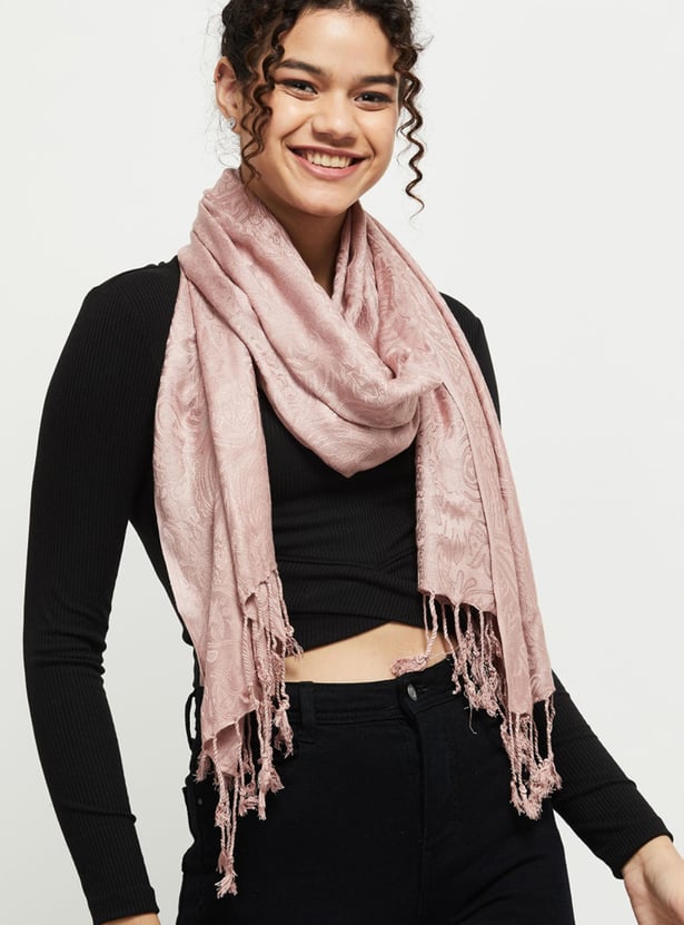 Women Printed Tassel-Detailed Scarf