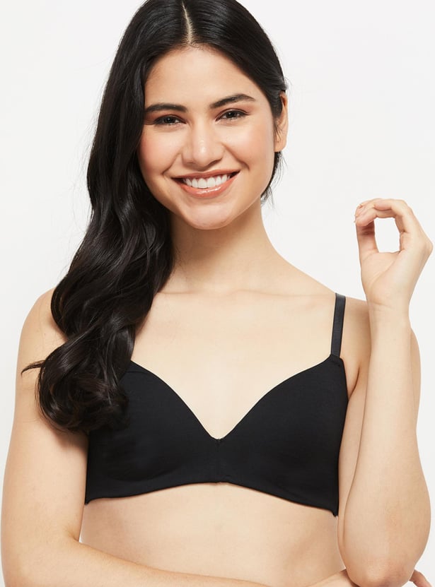 Solid Padded Non-Wired T-shirt Bra