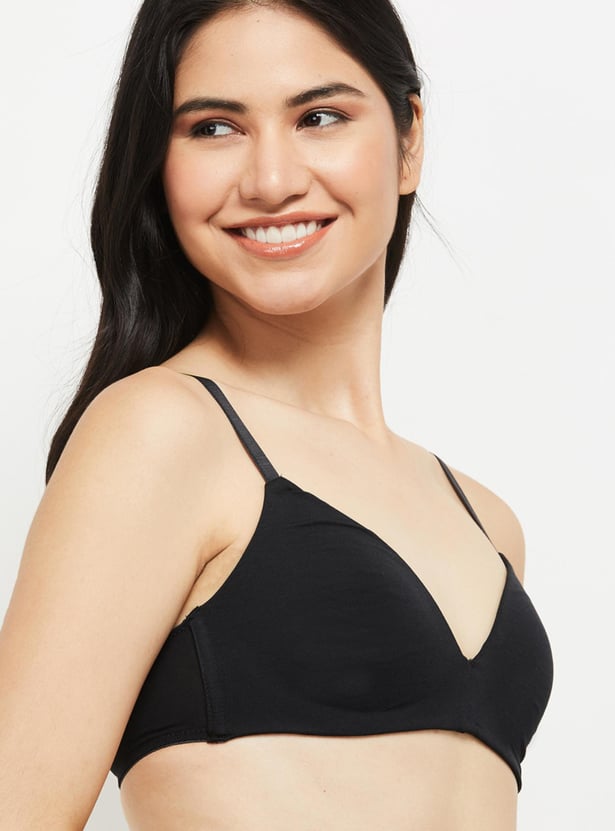 Solid Padded Non-Wired T-shirt Bra