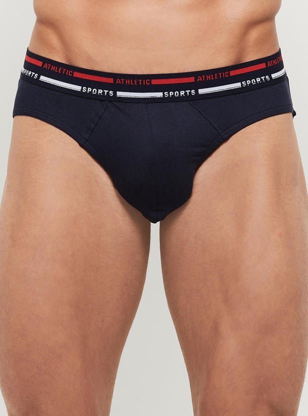 Men Solid Briefs - Pack of 2