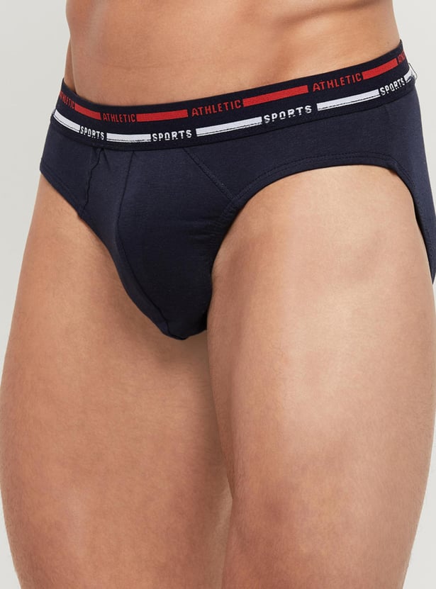 Men Solid Briefs - Pack of 2