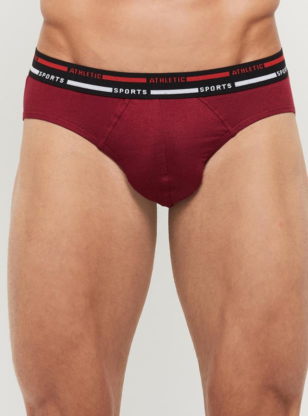 Men Solid Briefs - Pack of 2