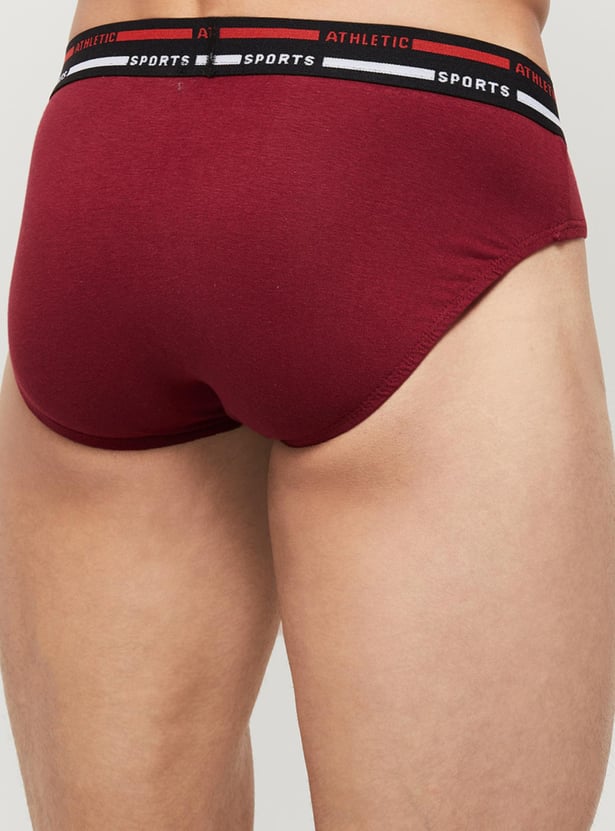 Men Solid Briefs - Pack of 2