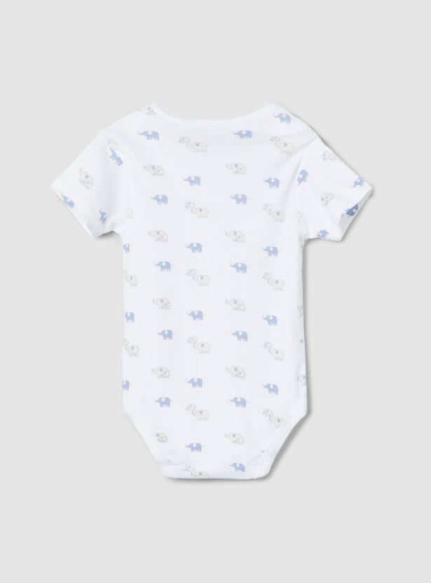 Boys Printed Ring Snap Closure Bodysuit - Pack of 2