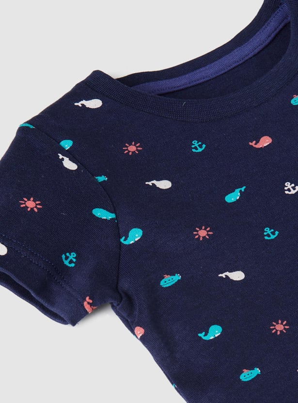 Boys Printed T-shirt with Pyjamas