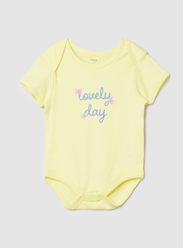 Girls Printed Anti-Bacterial Bodysuit - Pack of 2