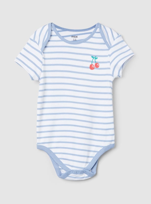 Girls Printed Ring Snap Closure Bodysuit - Pack of 4