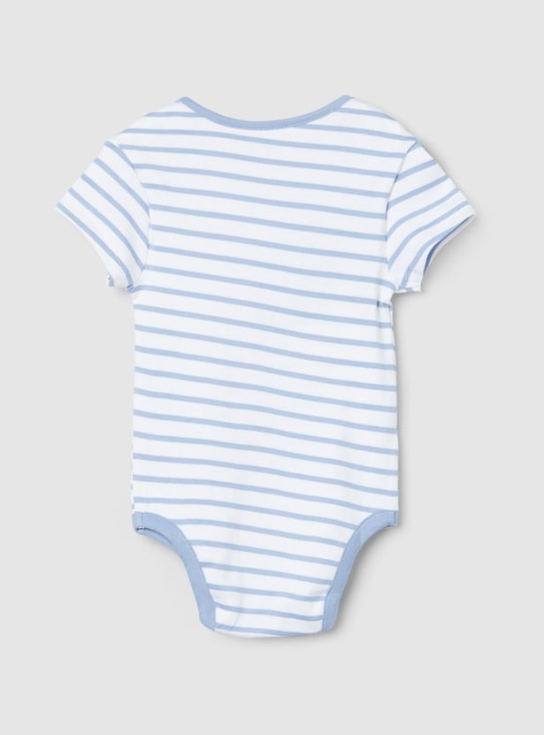 Girls Printed Ring Snap Closure Bodysuit - Pack of 4