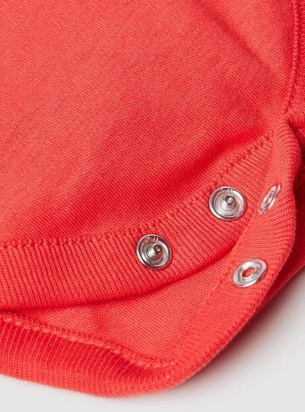 Girls Printed Ring Snap Closure Bodysuit - Pack of 4