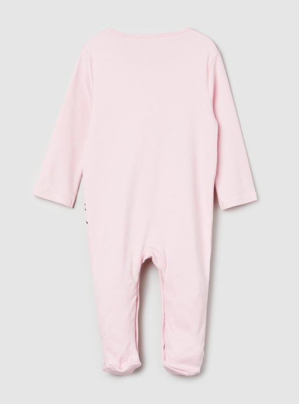 Girls Printed Anti-Bacterial Sleepsuit - Pack of 2