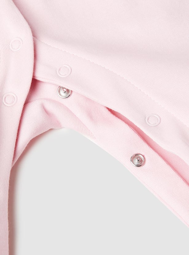 Girls Printed Anti-Bacterial Sleepsuit - Pack of 2