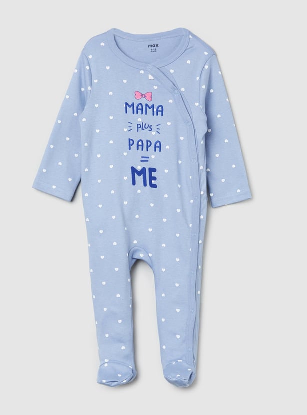Girls Printed Anti-Bacterial Sleepsuit - Pack of 2