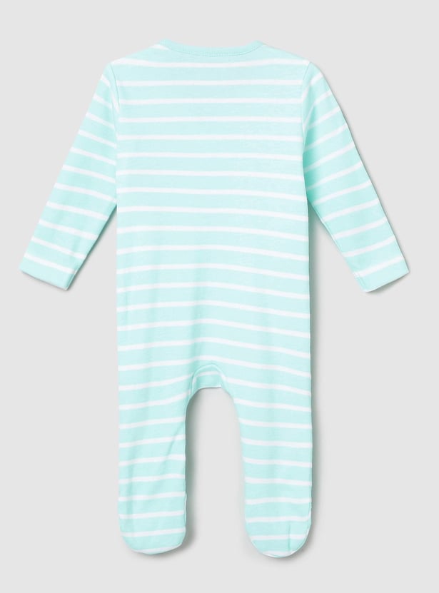 Girls Printed Anti-Bacterial Sleepsuit - Pack of 2
