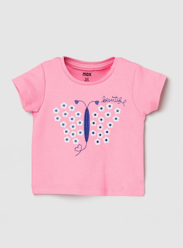 Girls Printed T-shirt with Pyjamas