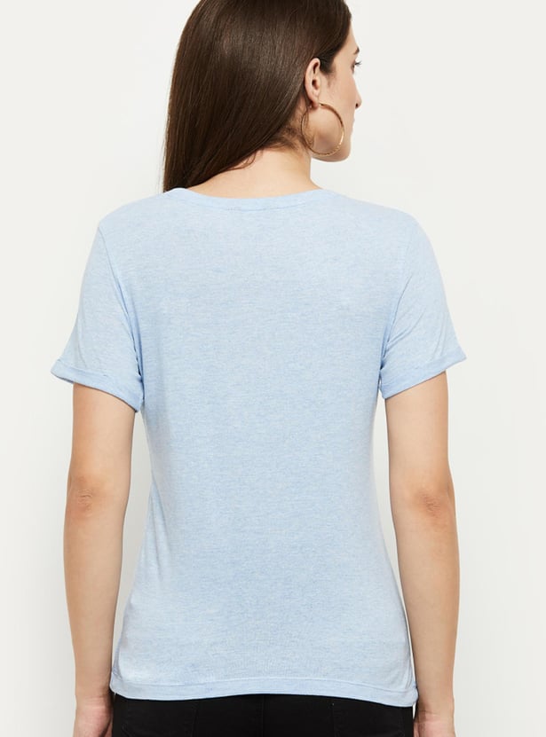 Women Printed Round Neck T-shirt