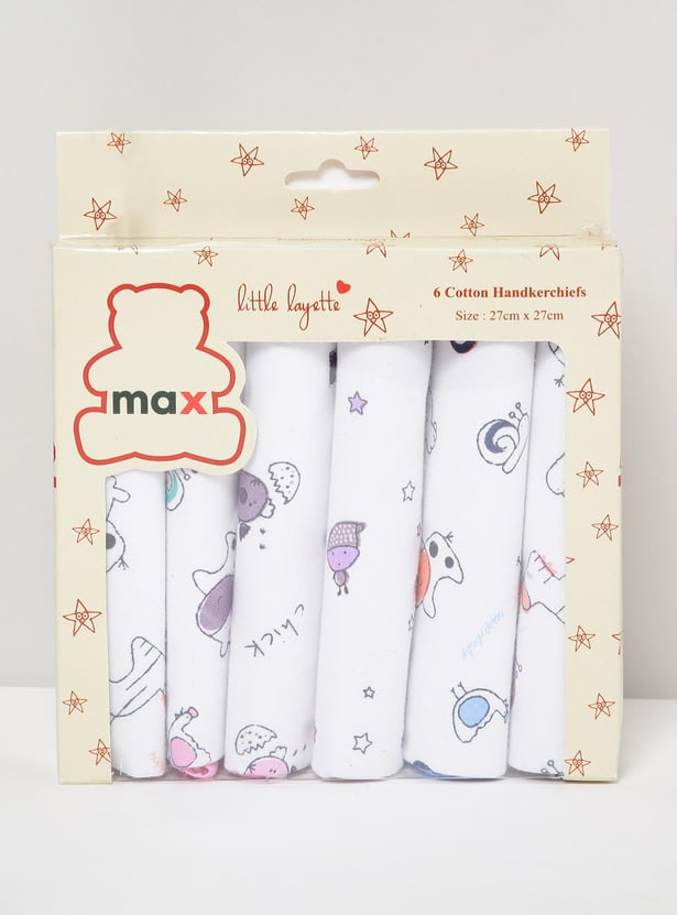 Girls Printed Handkerchief- Pack of 6