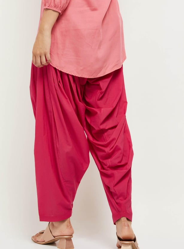 Buy Women Solid Elasticated Patiala Online at just