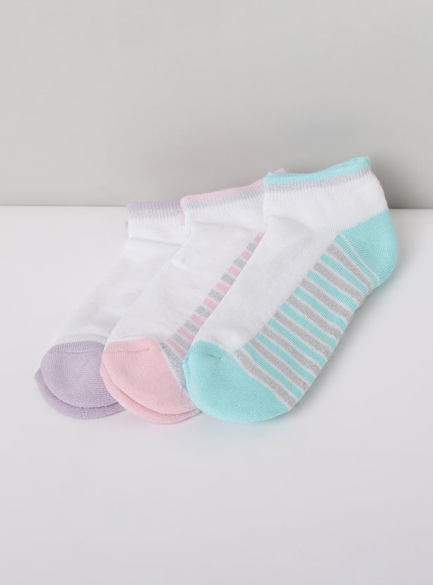 Girls Striped Socks - Pack of 3