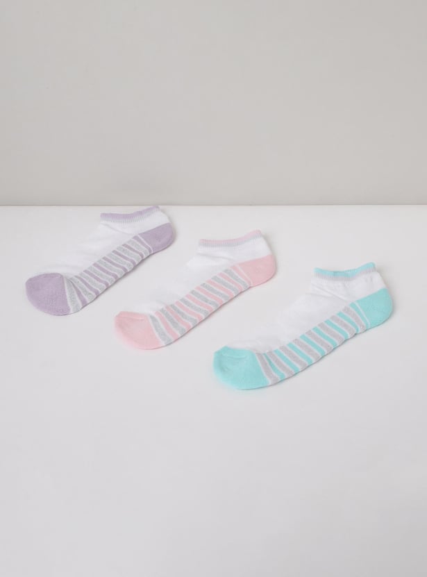 Girls Striped Socks - Pack of 3