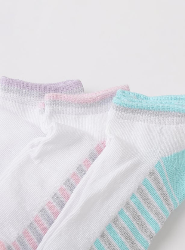 Girls Striped Socks - Pack of 3
