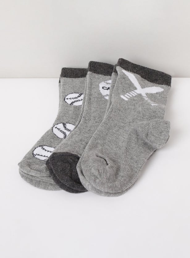 Boys Printed Socks - Pack of 3