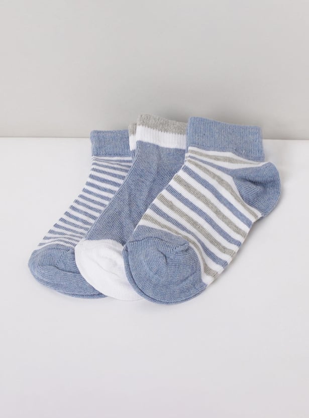 Boys Striped Socks - Pack of 3