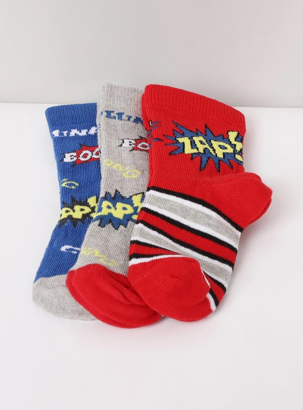 Boys Printed Socks - Pack of 3