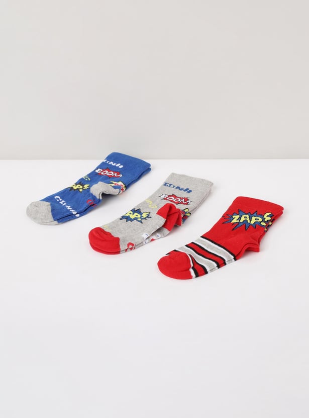 Boys Printed Socks - Pack of 3