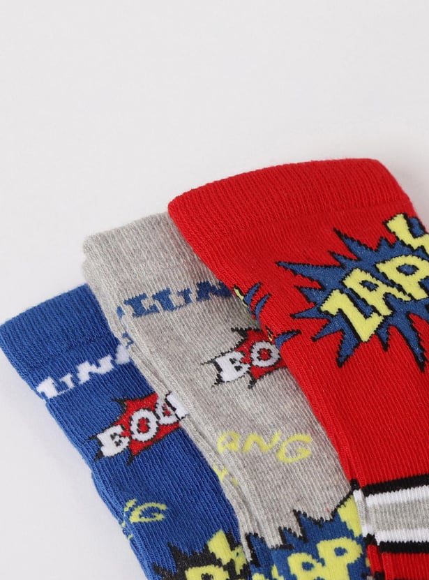 Boys Printed Socks - Pack of 3