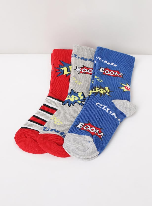 Boys Printed Socks - Pack of 3