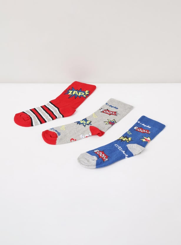 Boys Printed Socks - Pack of 3