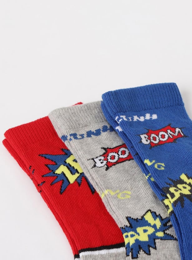 Boys Printed Socks - Pack of 3