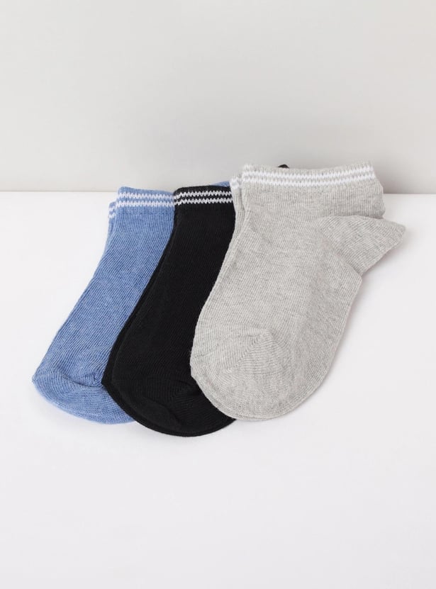 Boys Solid Socks - Pack of 3