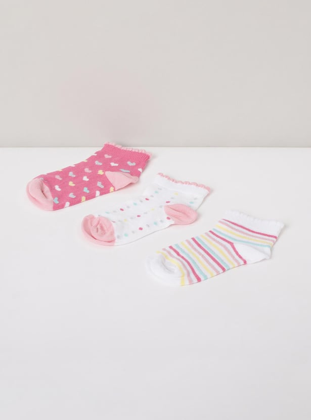 MAX Girls Printed Socks - Pack of 3