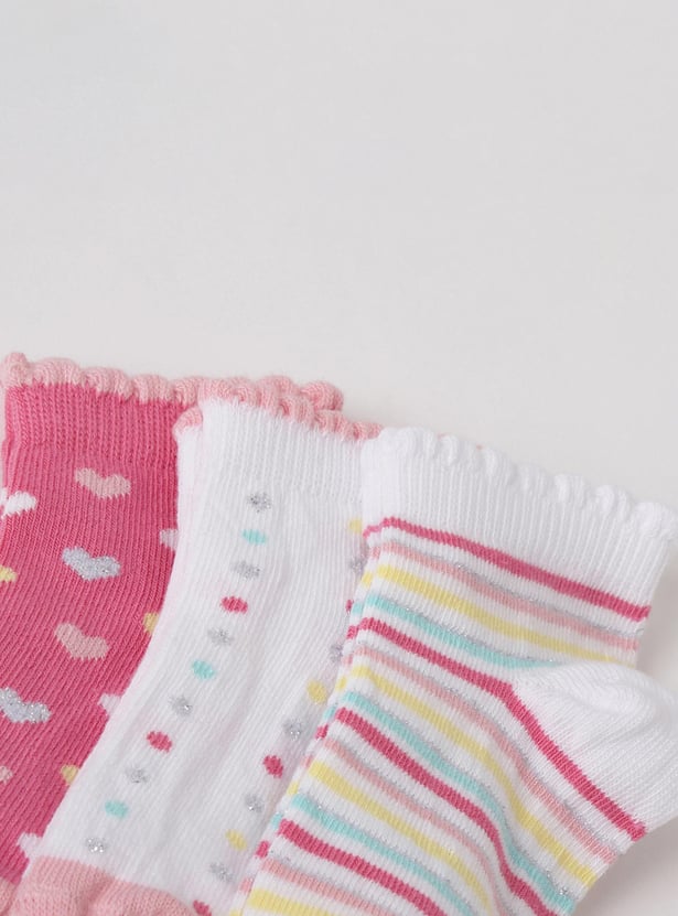 MAX Girls Printed Socks - Pack of 3