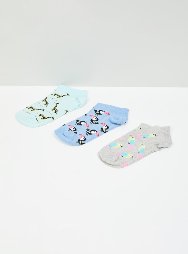 Girls Printed Socks - Pack of 3