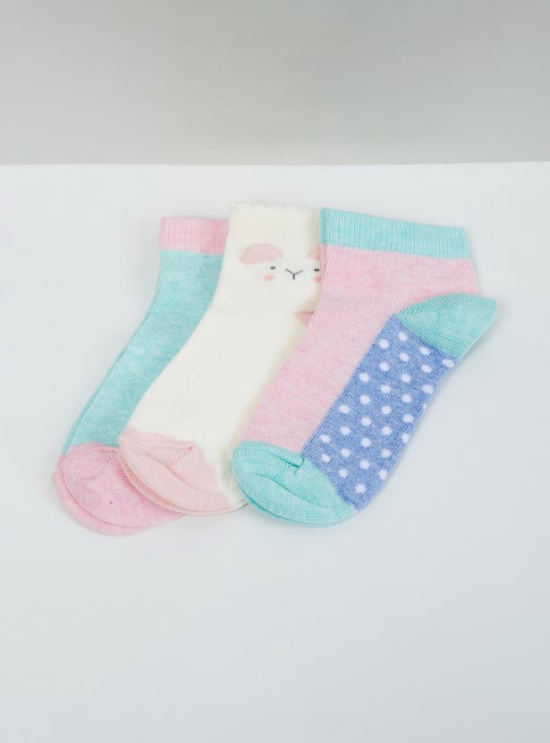 MAX Girls Printed Socks - Pack of 3