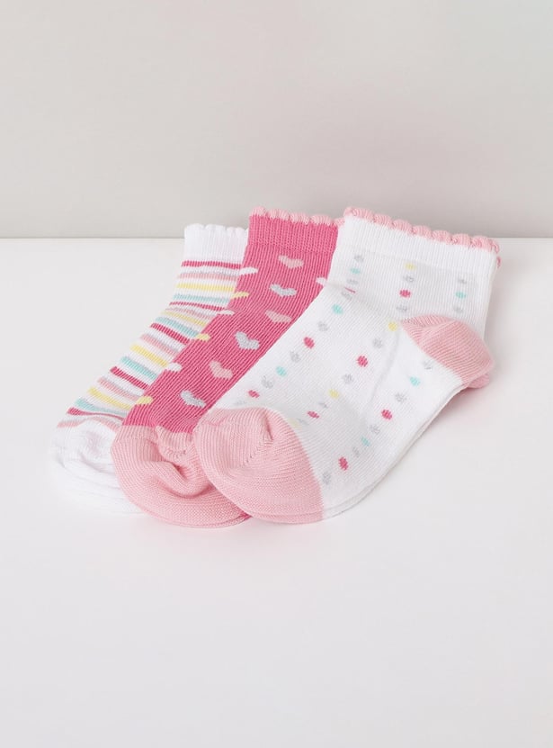 MAX Girls Printed Socks - Pack of 3