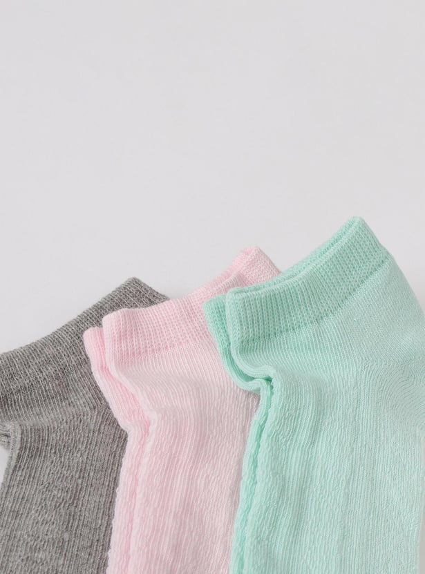 MAX Girls Solid Socks - Pack of 3