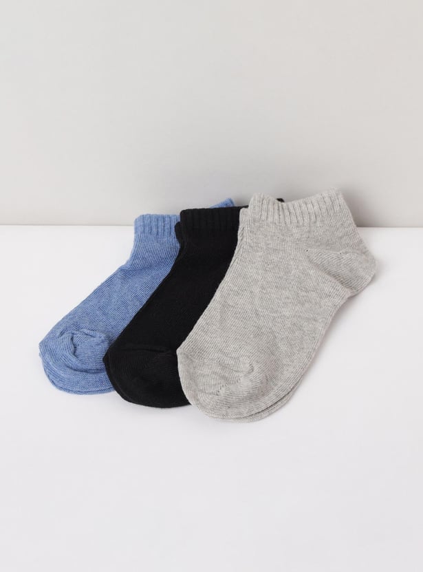 MAX Girls Solid Socks - Pack of 3