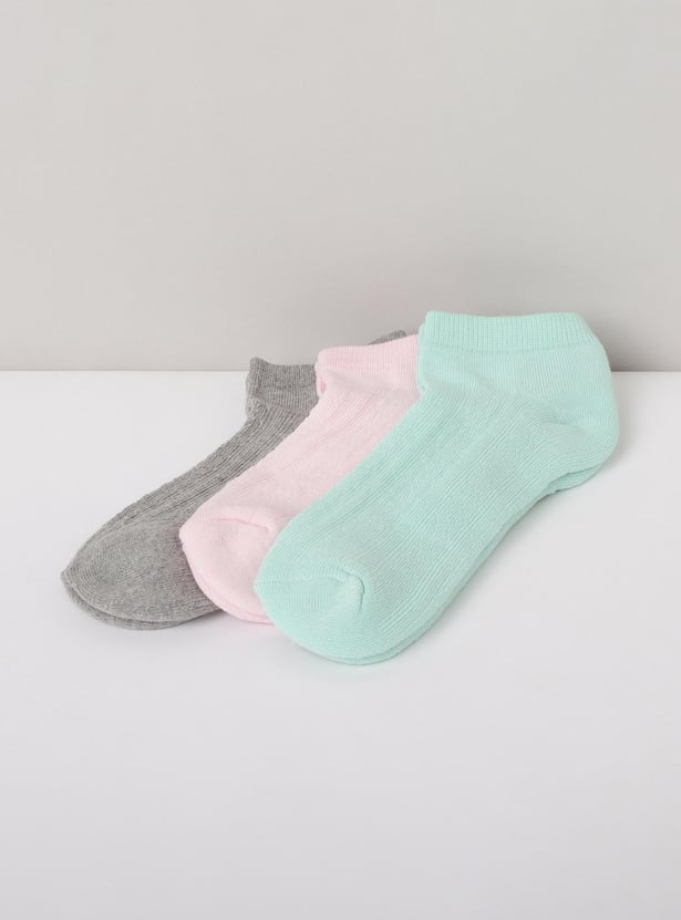 MAX Girls Solid Socks - Pack of 3