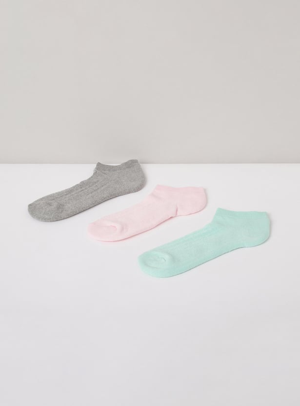 MAX Girls Solid Socks - Pack of 3