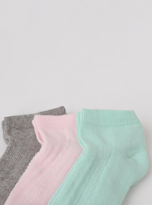 MAX Girls Solid Socks - Pack of 3